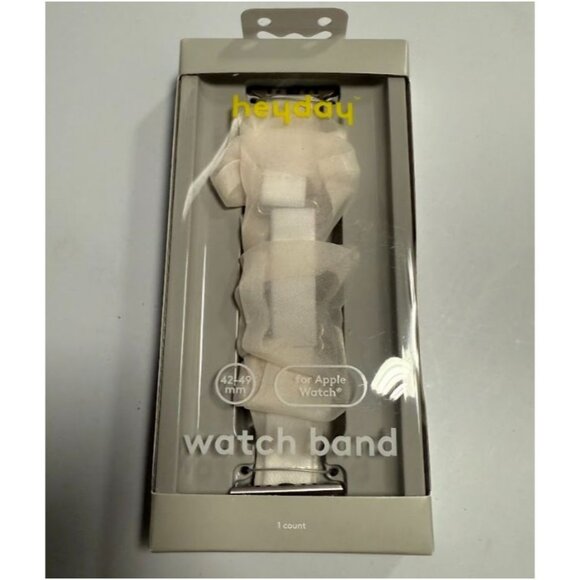 Heyday Fabric Watch Band For Apple Watch 42-49mm Adjustable Strap Sheer White - Picture 1 of 3